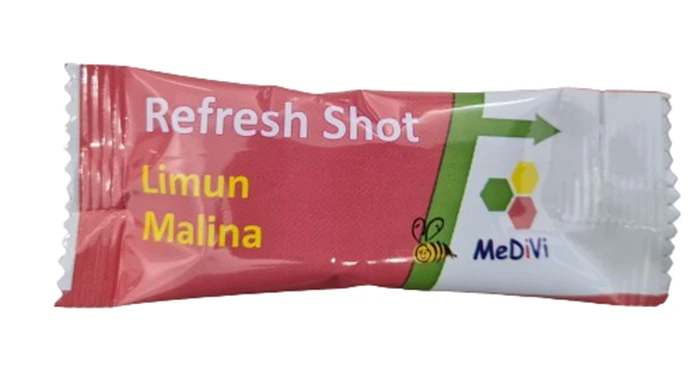 Shot refresh med sa dodatkom limuna i maline 12 g Medivi